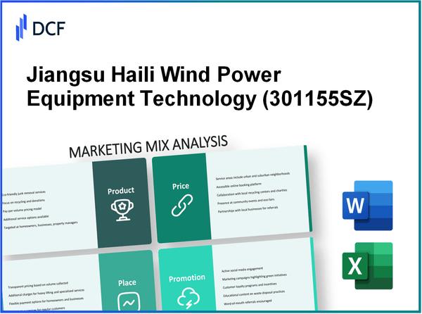 Jiangsu Haili Wind Power Equipment Technology Co., Ltd. (301155.SZ): Marketing Mix Analysis