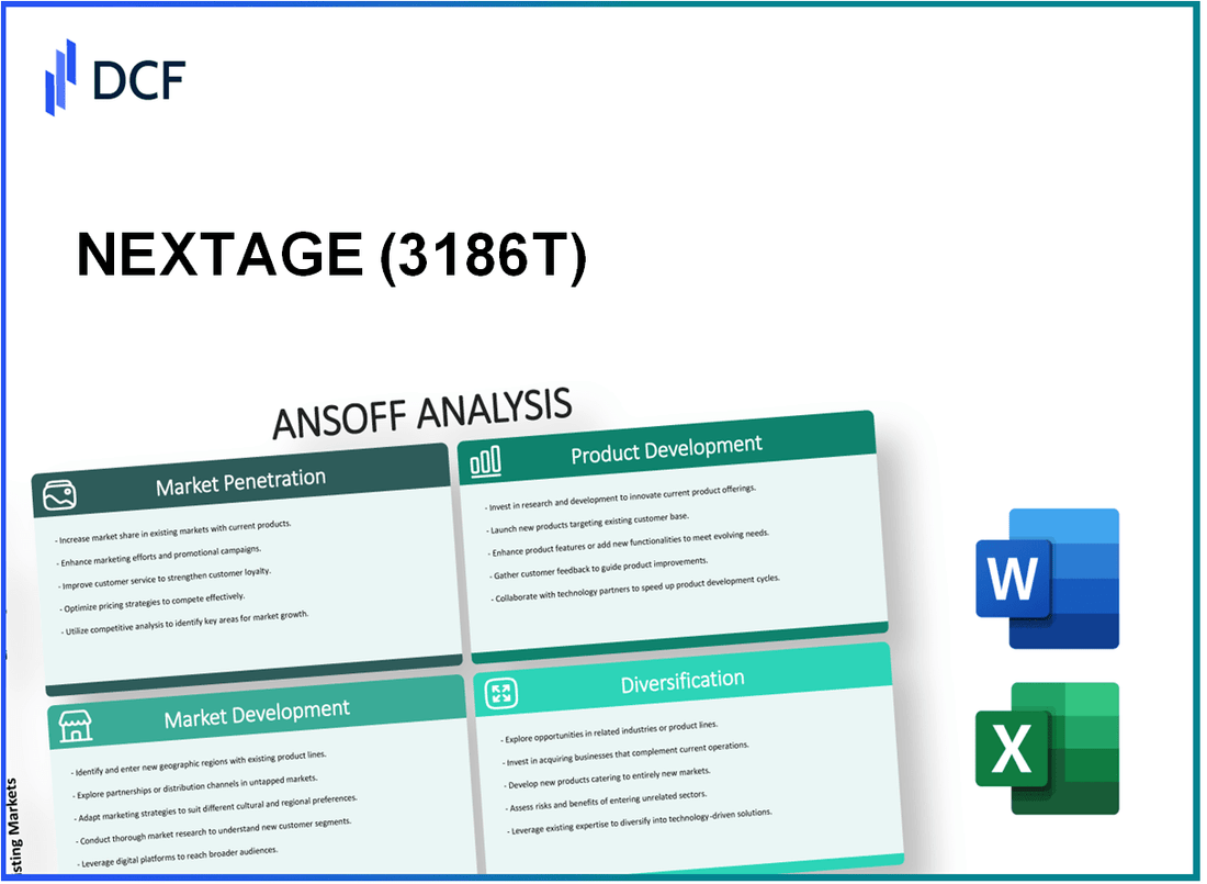 NEXTAGE Co., Ltd. (3186.T): Ansoff Matrix