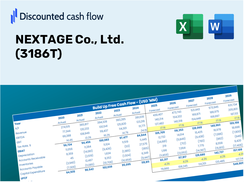 NEXTAGE Co., Ltd. (3186T) DCF Valuation