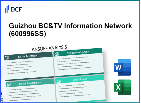 Guizhou BC&TV Information Network CO.,LTD (600996.SS): Ansoff Matrix