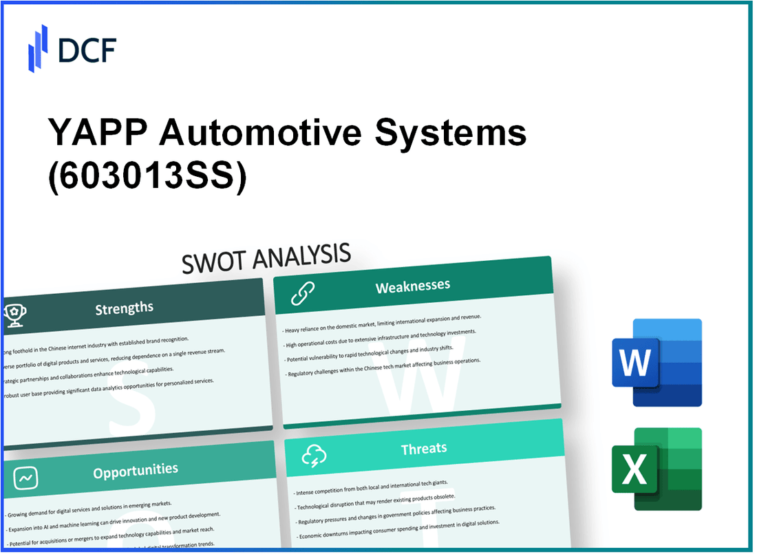 YAPP Automotive Systems Co., Ltd. (603013.SS): SWOT Analysis