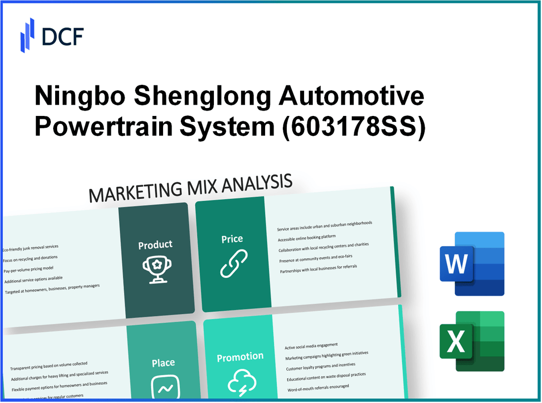 Ningbo Shenglong Automotive Powertrain System Co.,Ltd. (603178.SS): Marketing Mix Analysis