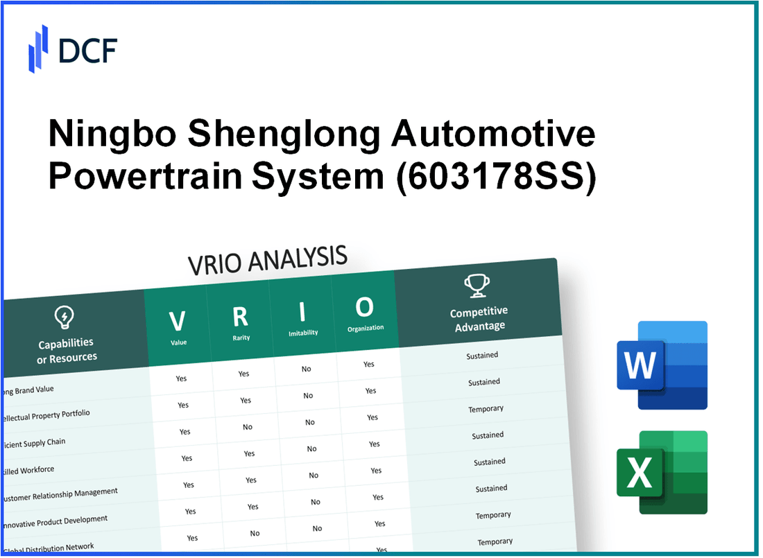 Ningbo Shenglong Automotive Powertrain System Co.,Ltd. (603178.SS): VRIO Analysis