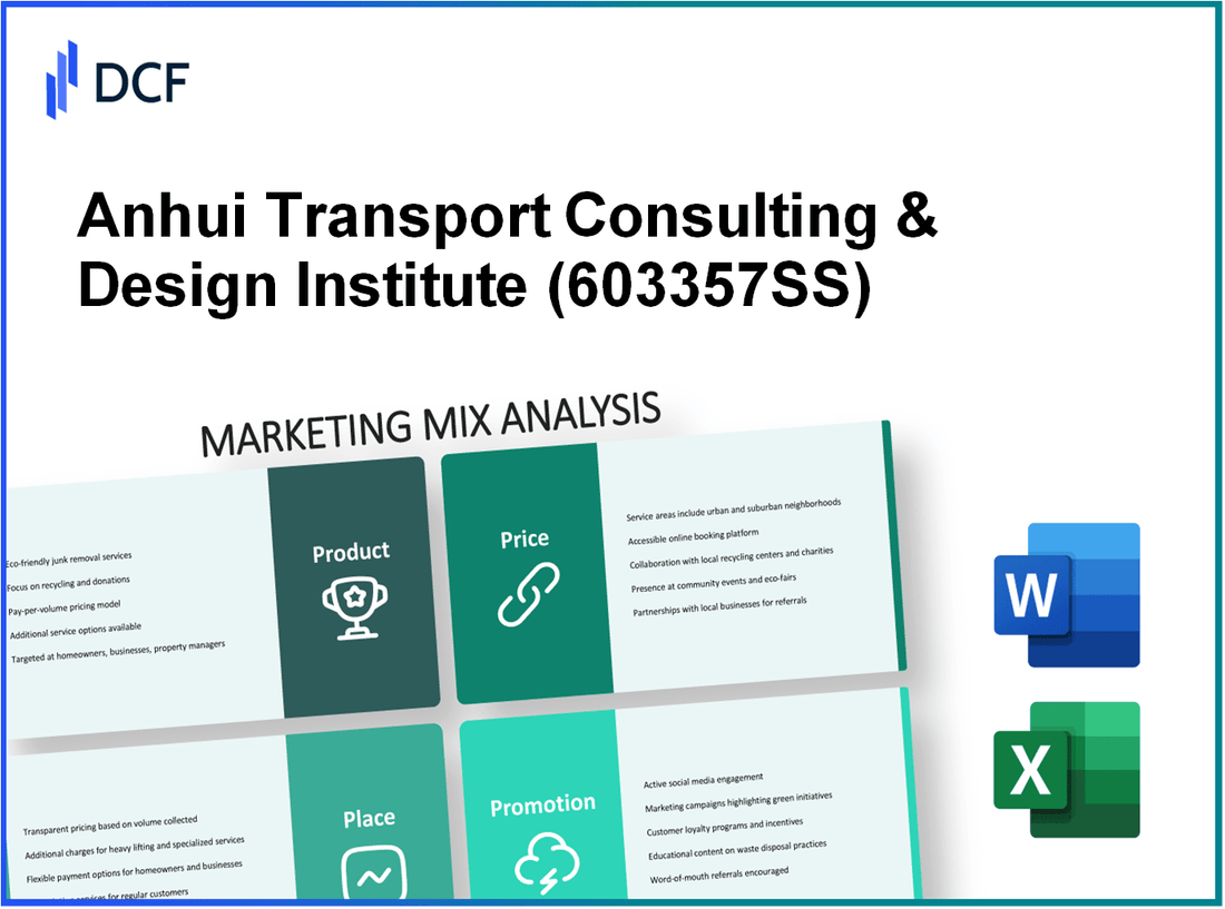 Anhui Transport Consulting & Design Institute Co.,Ltd. (603357.SS): Marketing Mix Analysis