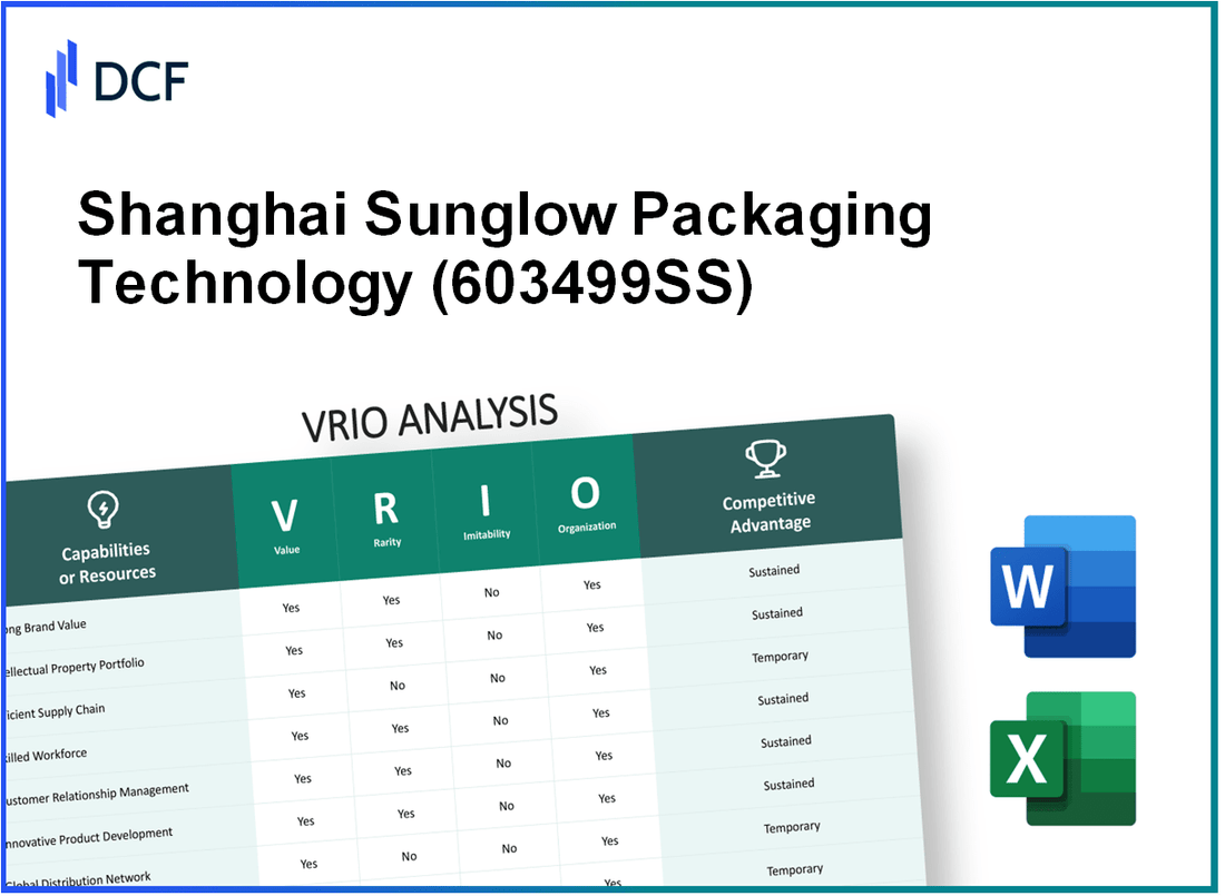 Shanghai Sunglow Packaging Technology Co.,Ltd (603499.SS): VRIO Analysis