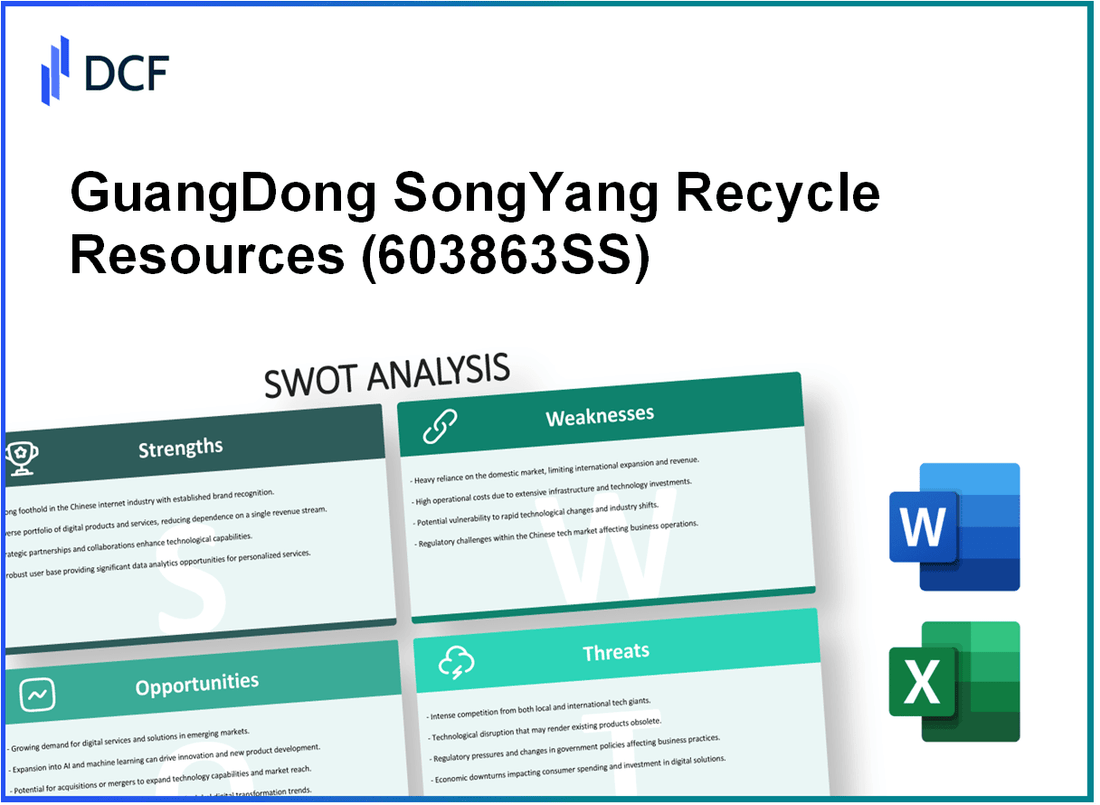 GuangDong SongYang Recycle Resources CO.,LTD (603863.SS): SWOT Analysis