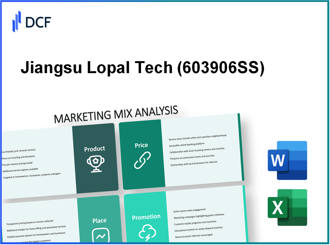 Jiangsu Lopal Tech. Co., Ltd. (603906.SS): Marketing Mix Analysis