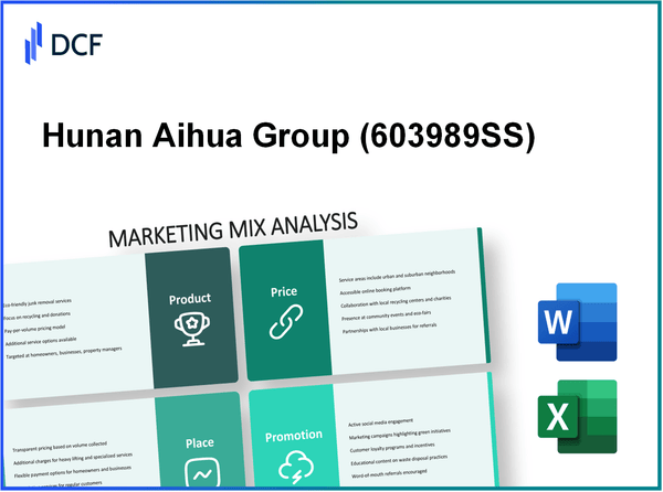 Hunan Aihua Group Co., Ltd (603989.SS): Marketing Mix Analysis