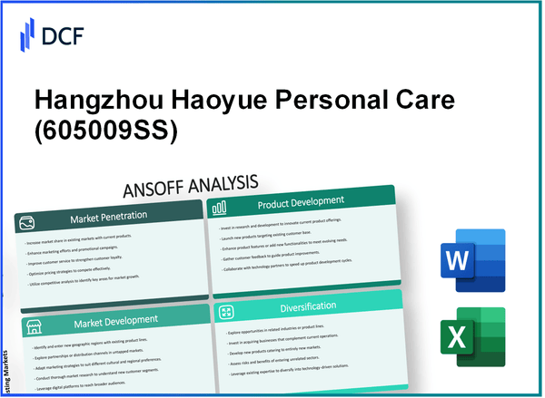 Hangzhou Haoyue Personal Care Co., Ltd (605009.SS): Ansoff Matrix