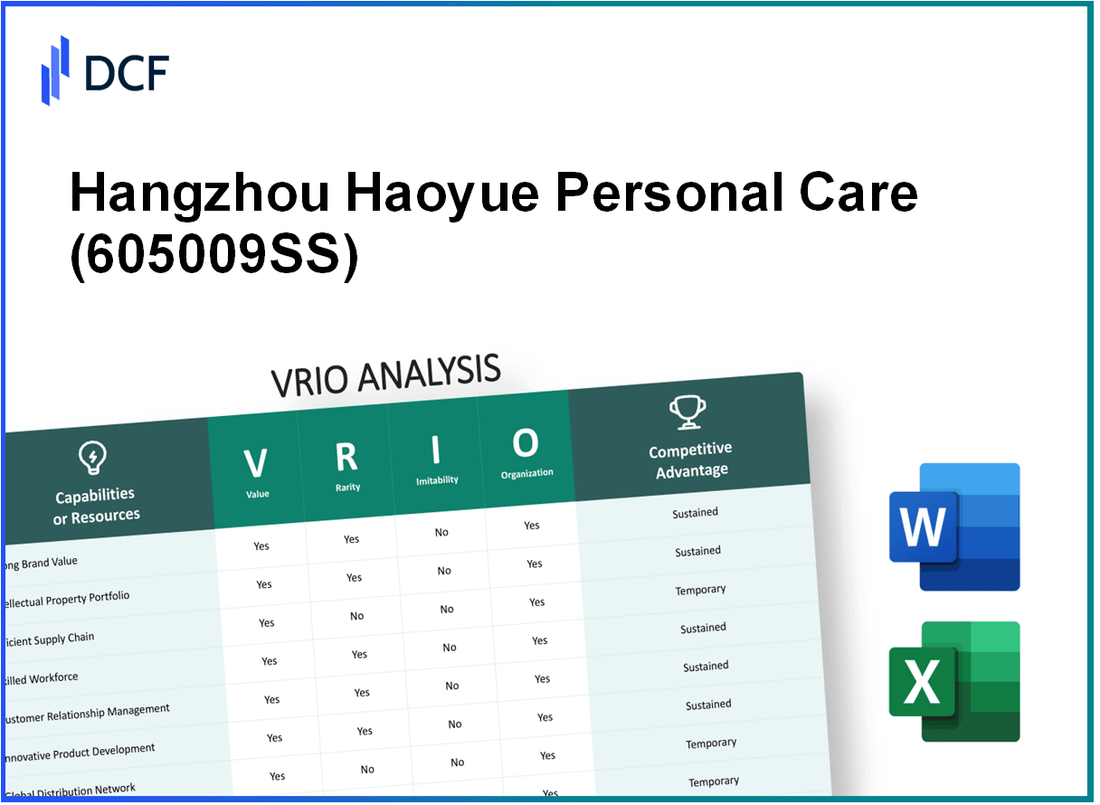 Hangzhou Haoyue Personal Care Co., Ltd (605009.SS): VRIO Analysis