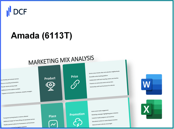 Amada Co., Ltd. (6113.T): Marketing Mix Analysis