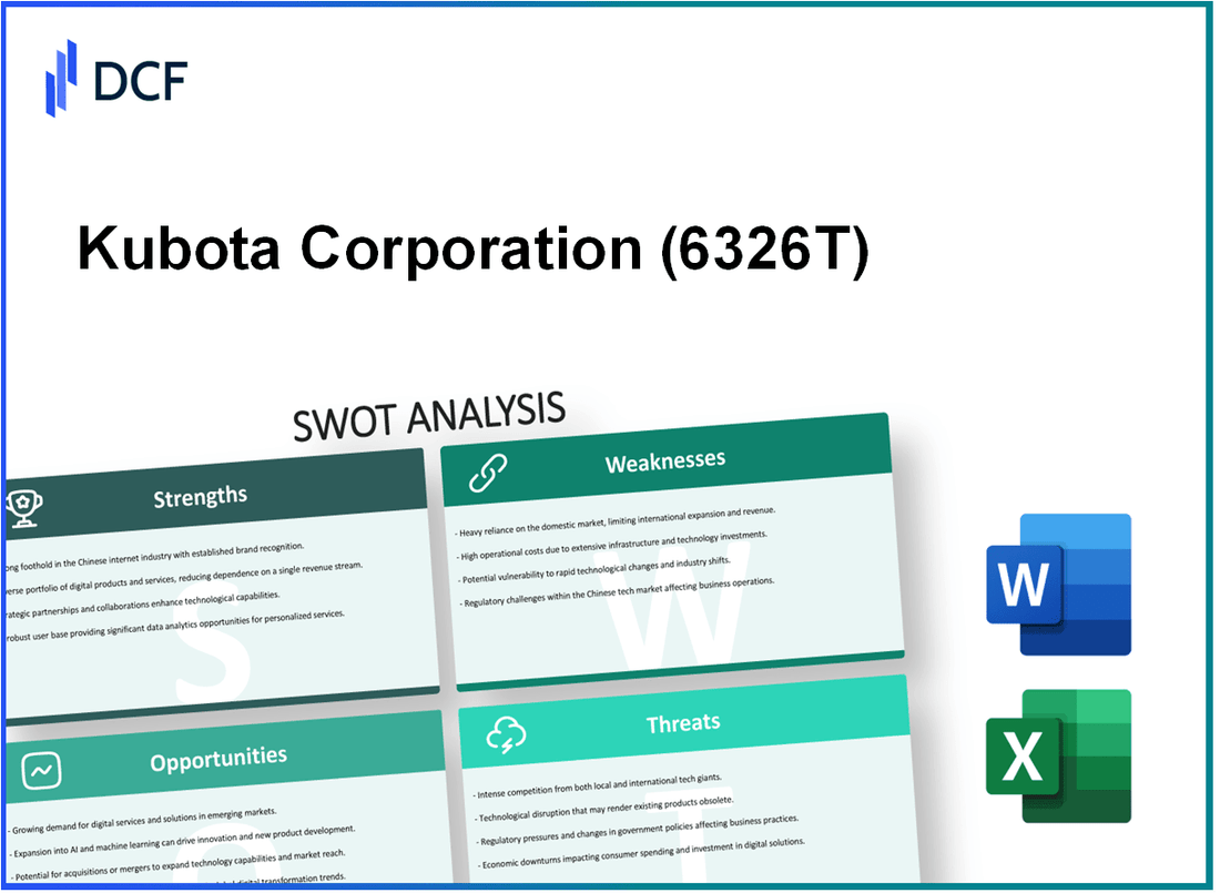 Kubota Corporation (6326.T): SWOT Analysis