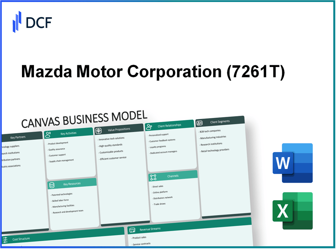 Mazda Motor Corporation (7261.T): Canvas Business Model