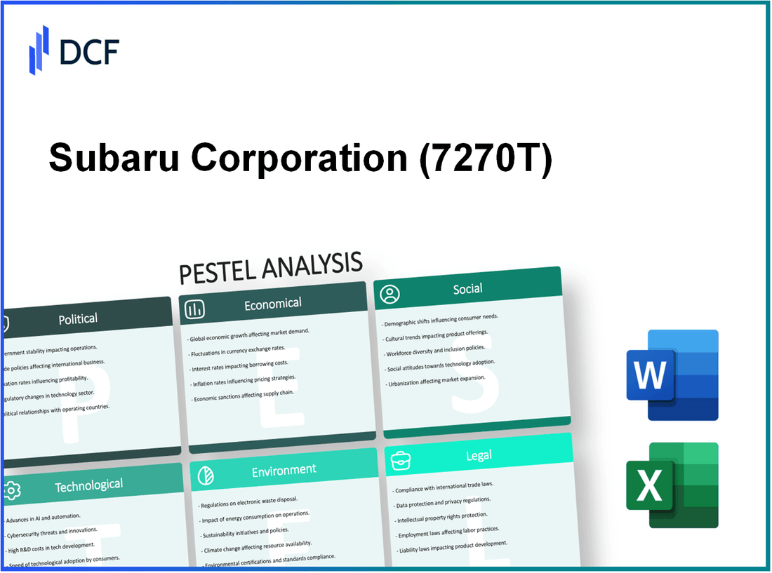 Subaru Corporation (7270.T): PESTEL Analysis