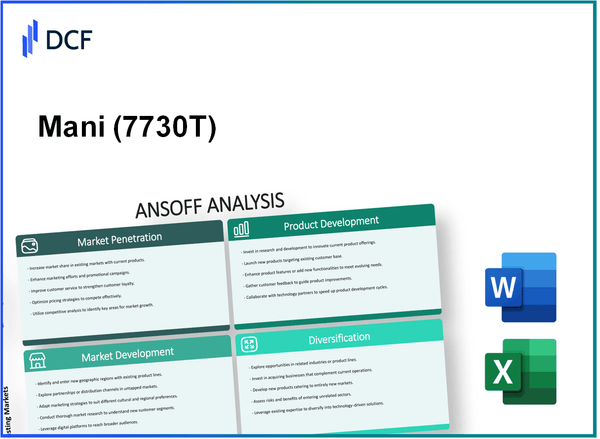 Mani, Inc. (7730.T): Ansoff Matrix