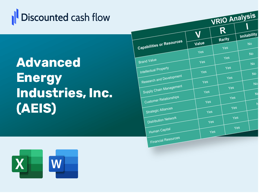 Advanced Energy Industries, Inc. (AEIS) VRIO Analysis