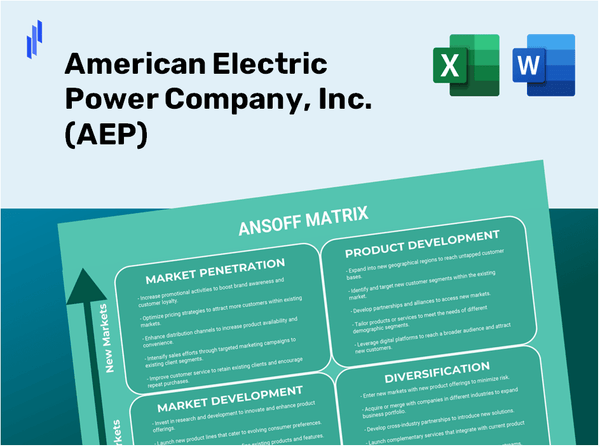 American Electric Power Company, Inc. (AEP)Ansoff Matrix