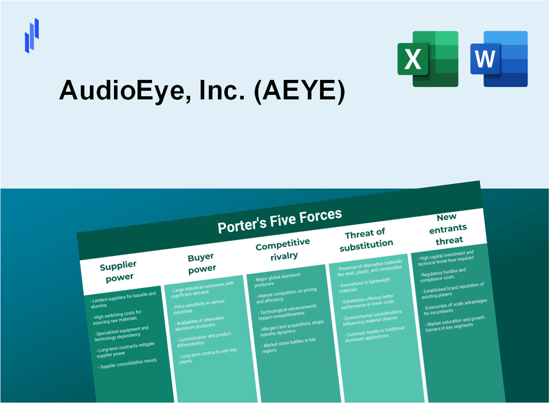 What are the Porter’s Five Forces of AudioEye, Inc. (AEYE)?