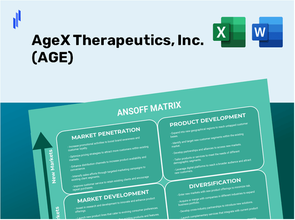 AgeX Therapeutics, Inc. (AGE)Ansoff Matrix