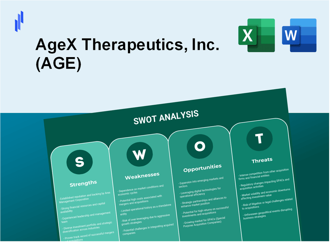 AgeX Therapeutics, Inc. (AGE) SWOT Analysis