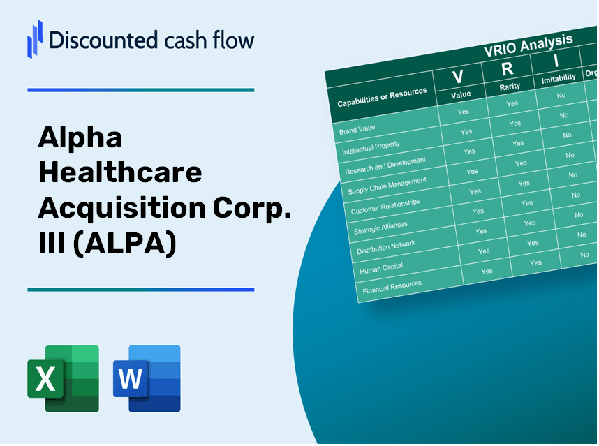 Alpha Healthcare Acquisition Corp. III (ALPA): VRIO Analysis [10-2024 Updated]