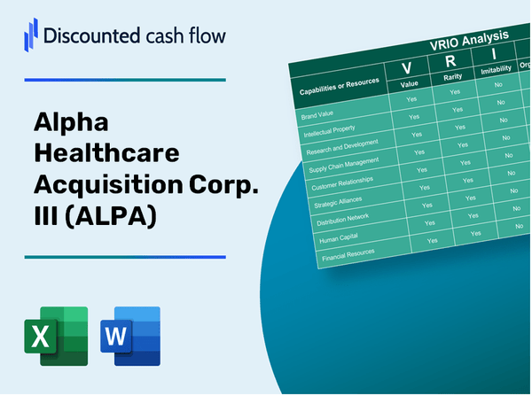 Alpha Healthcare Acquisition Corp. III (ALPA): VRIO Analysis [10-2024 Updated]