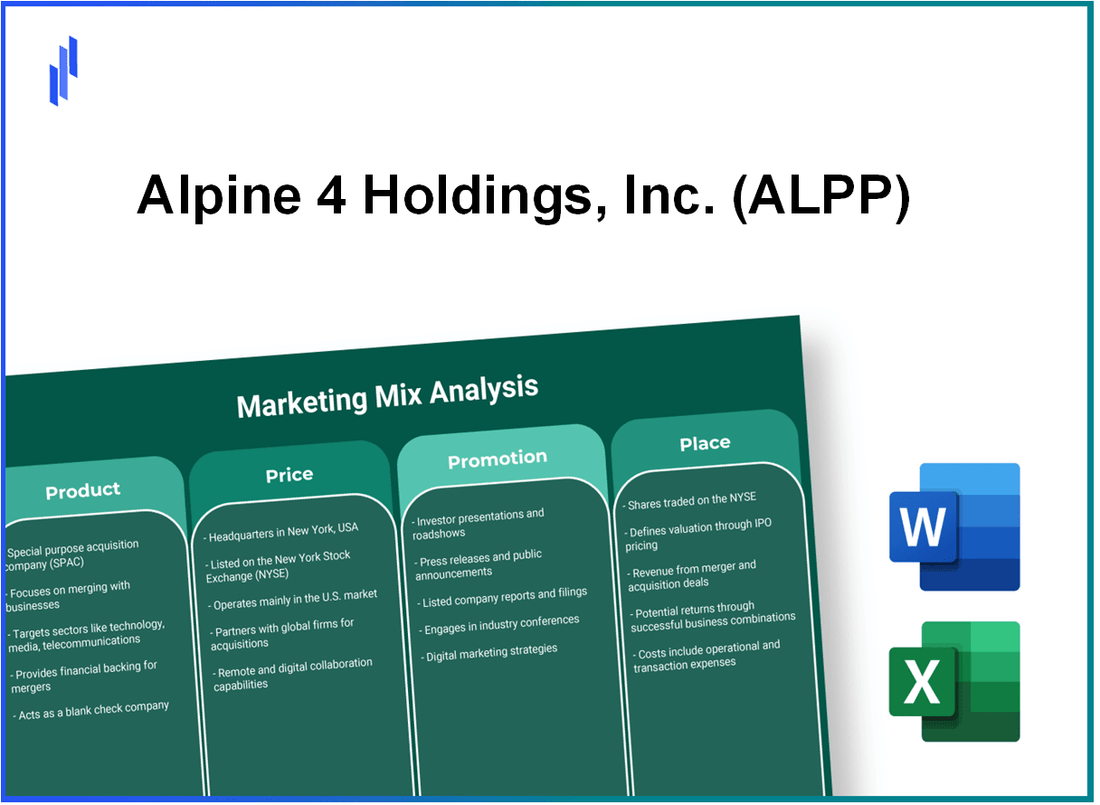 Marketing Mix Analysis of Alpine 4 Holdings, Inc. (ALPP)