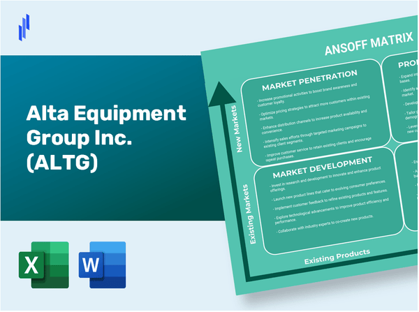 Alta Equipment Group Inc. (ALTG)Ansoff Matrix