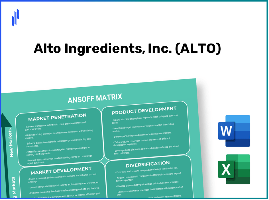 Alto Ingredients, Inc. (ALTO) ANSOFF Matrix