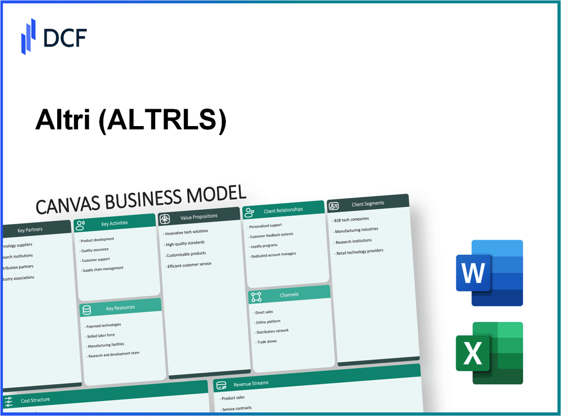 Altri, SGPS, S.A. (ALTR.LS): Canvas Business Model