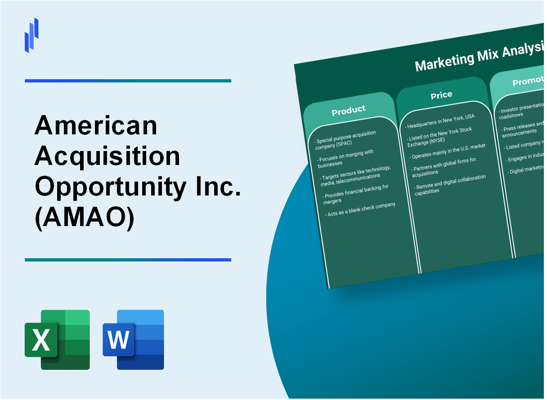 Marketing Mix Analysis of American Acquisition Opportunity Inc. (AMAO)