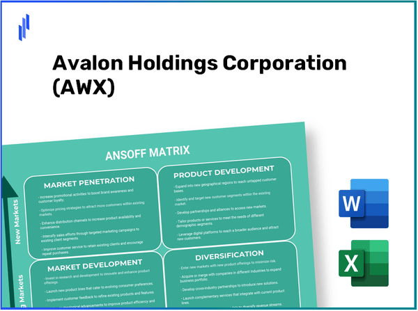 Avalon Holdings Corporation (AWX)Ansoff Matrix