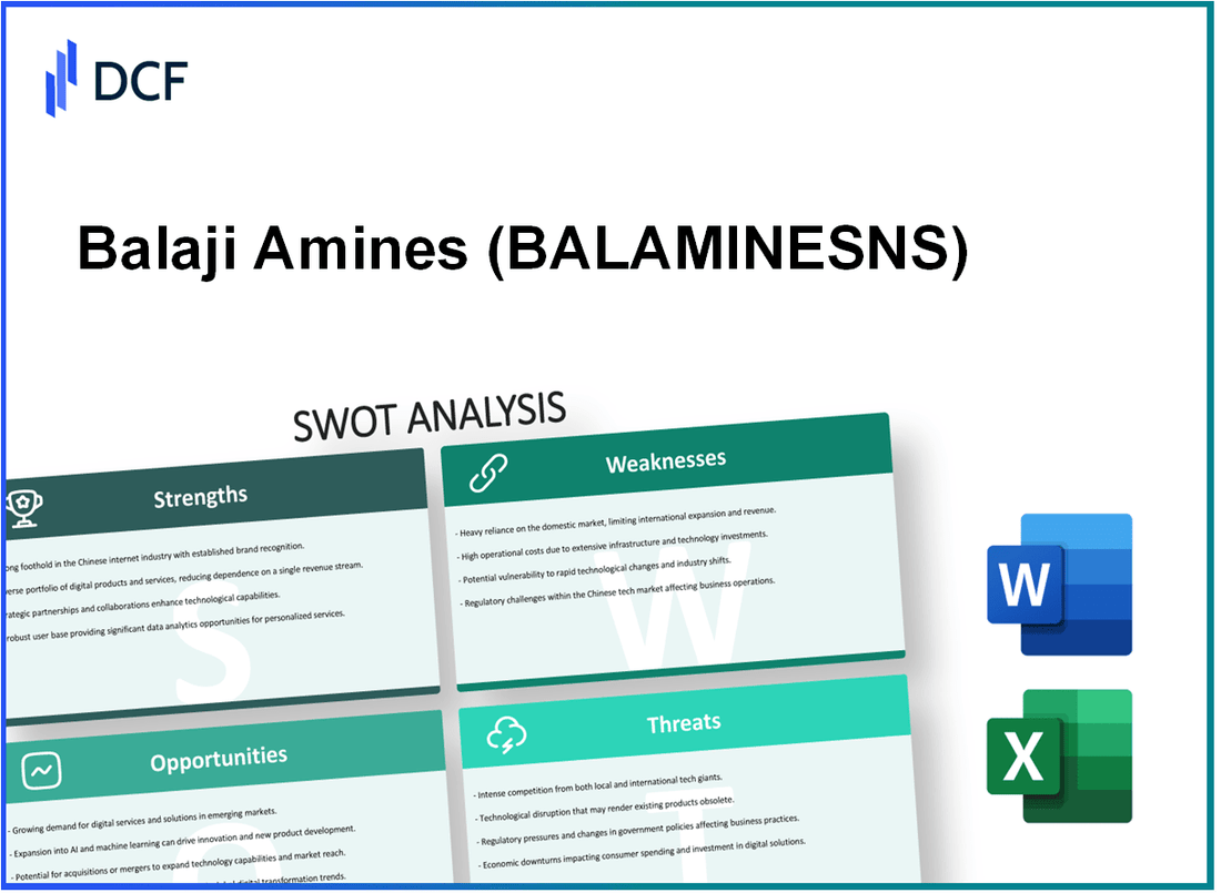 Balaji Amines Limited (BALAMINES.NS): SWOT Analysis