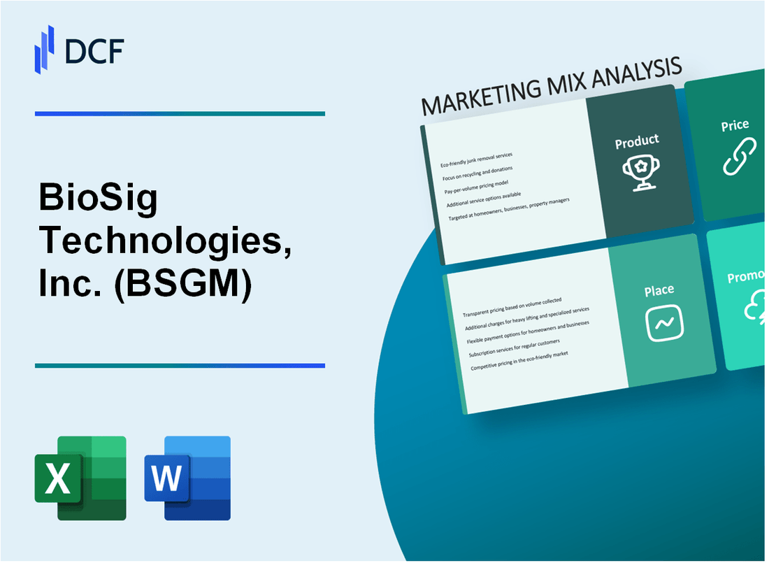 BioSig Technologies, Inc. (BSGM) Marketing Mix