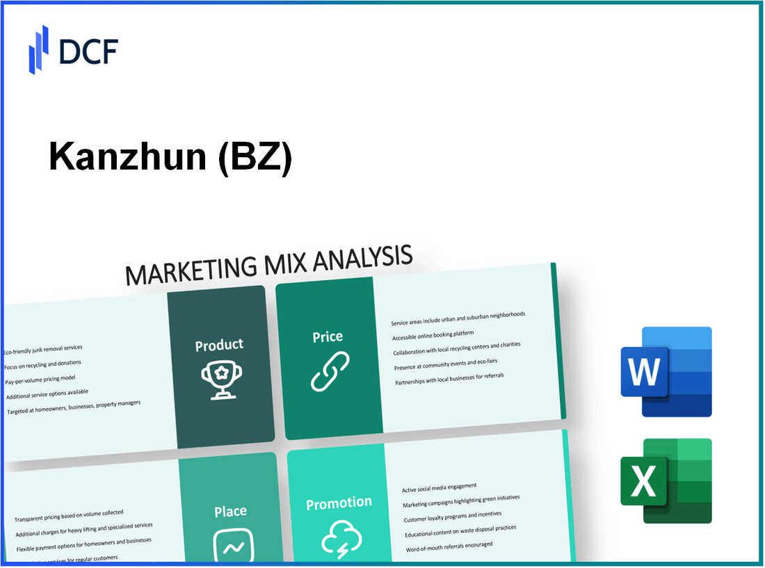 Kanzhun Limited (BZ): Marketing Mix Analysis