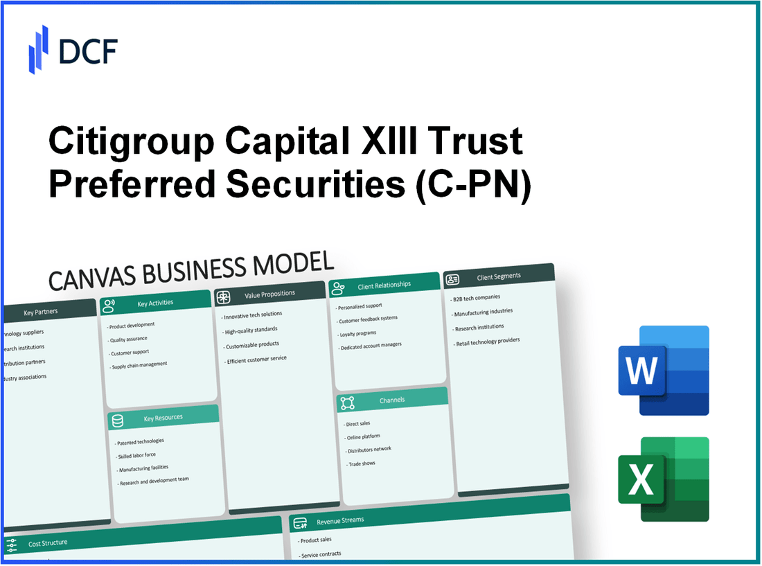 Citigroup Capital XIII TR PFD SECS (C-PN): Canvas Business Model