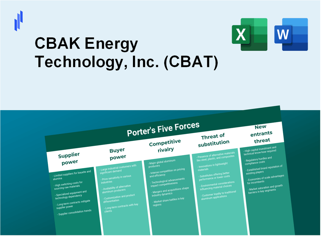 What are the Porter’s Five Forces of CBAK Energy Technology, Inc. (CBAT)?