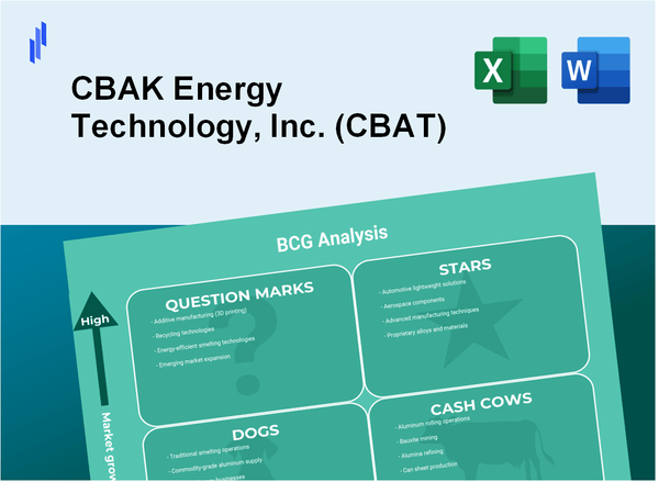 CBAK Energy Technology, Inc. (CBAT) BCG Matrix Analysis