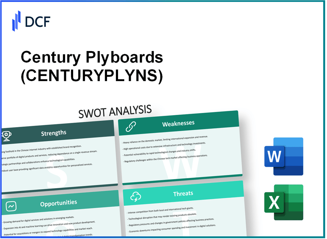 Century Plyboards Limited (CENTURYPLY.NS): SWOT Analysis