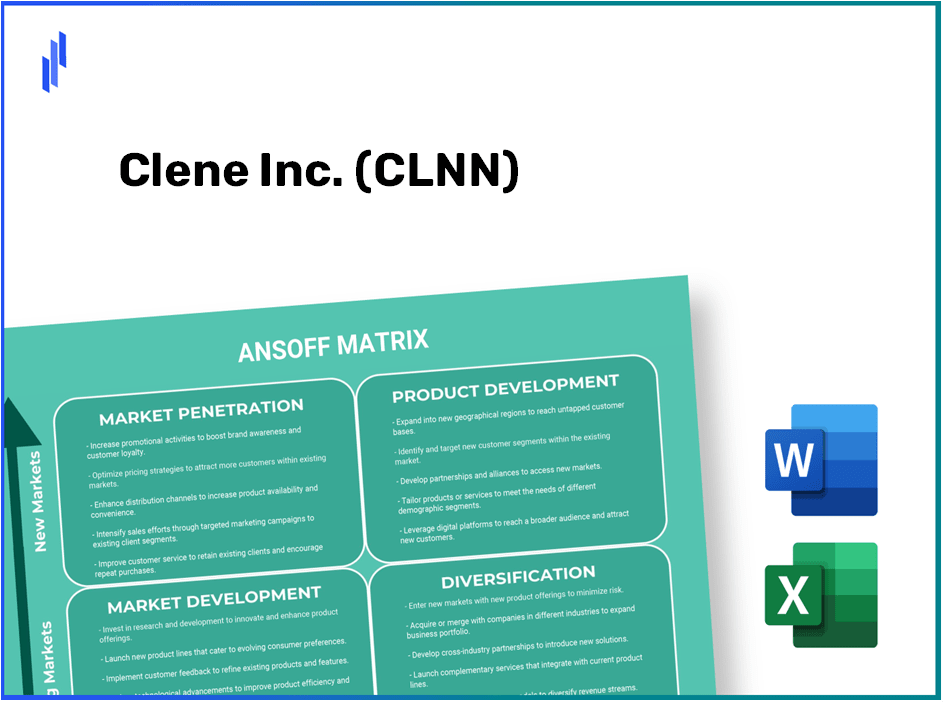 Clene Inc. (CLNN) ANSOFF Matrix