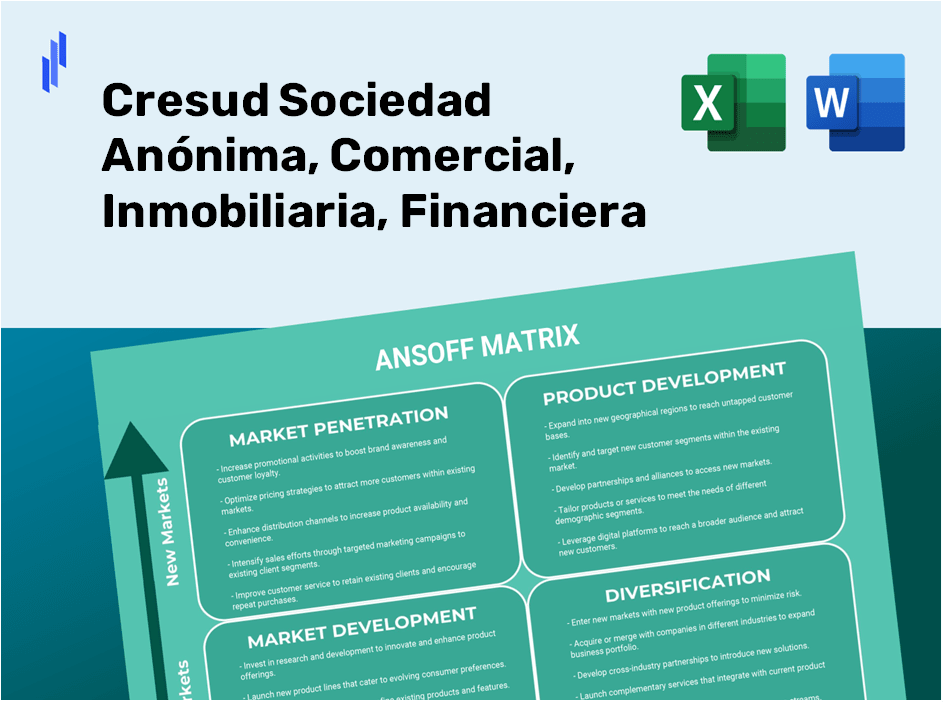 Cresud Sociedad Anónima, Comercial, Inmobiliaria, Financiera y Agropecuaria (CRESY)Ansoff Matrix