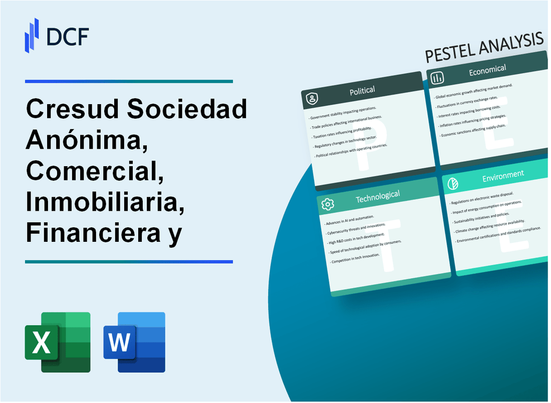 Cresud Sociedad Anónima, Comercial, Inmobiliaria, Financiera y Agropecuaria (CRESY) PESTLE Analysis