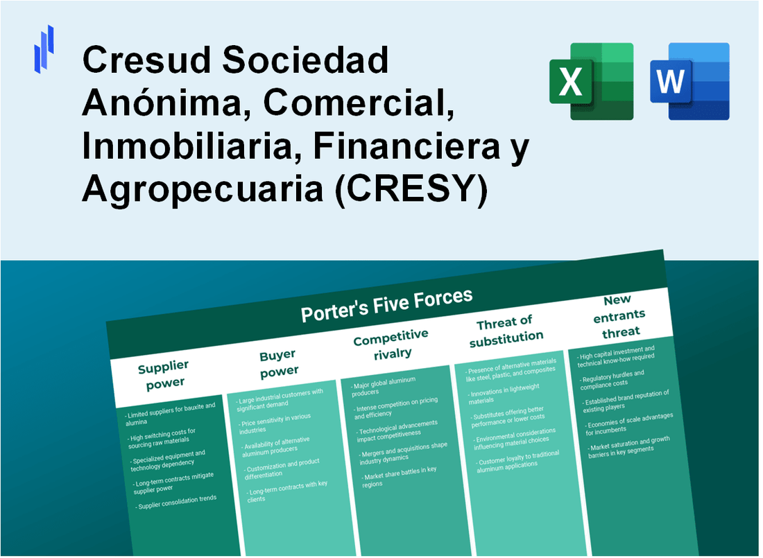 What are the Porter’s Five Forces of Cresud Sociedad Anónima, Comercial, Inmobiliaria, Financiera y Agropecuaria (CRESY)?