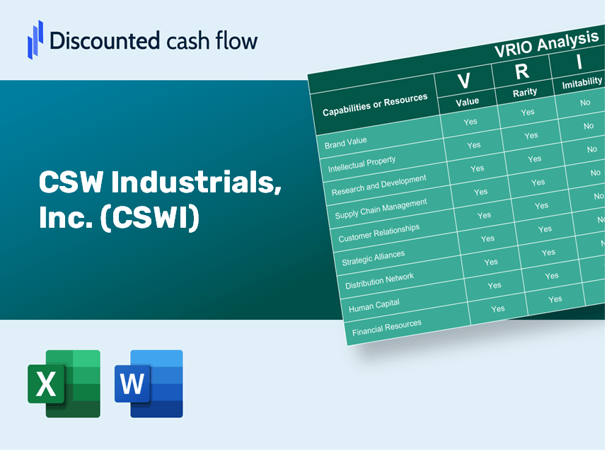 CSW Industrials, Inc. (CSWI): VRIO Analysis [10-2024 Updated]