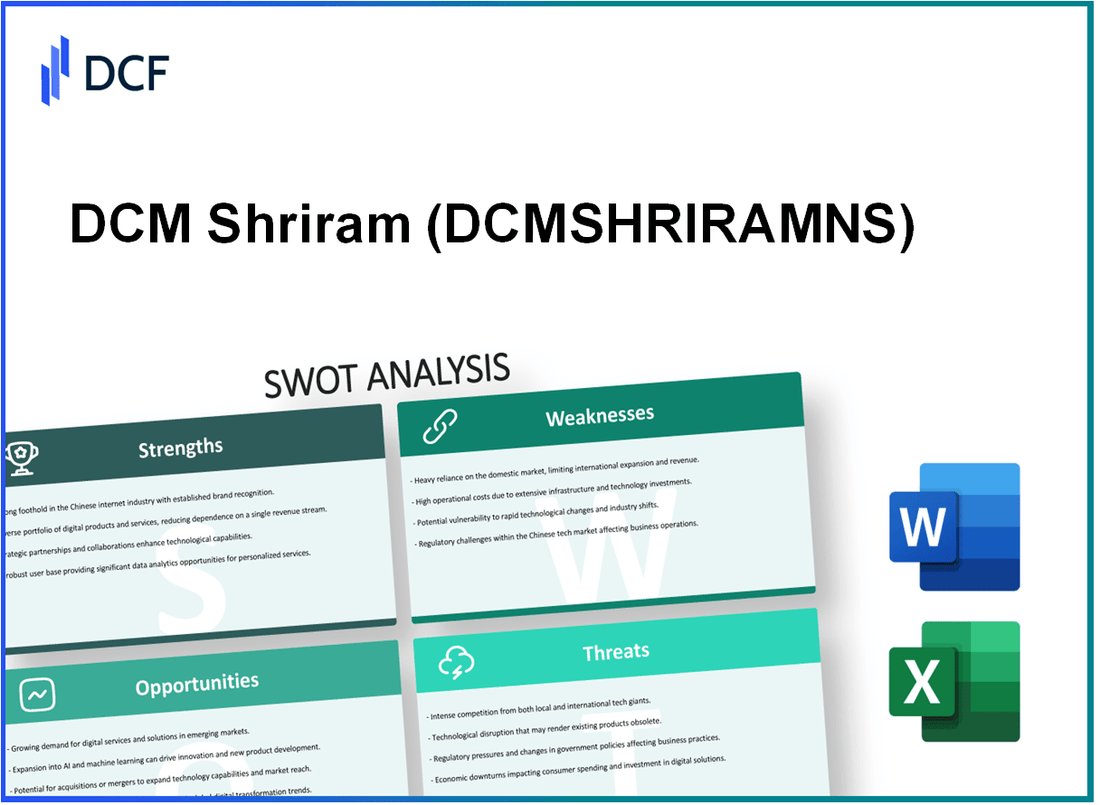 DCM Shriram Limited (DCMSHRIRAM.NS): SWOT Analysis