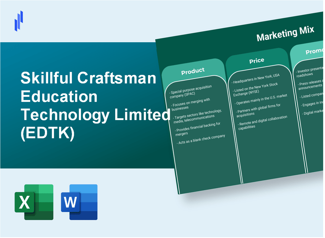 Marketing Mix Analysis of Skillful Craftsman Education Technology Limited (EDTK)