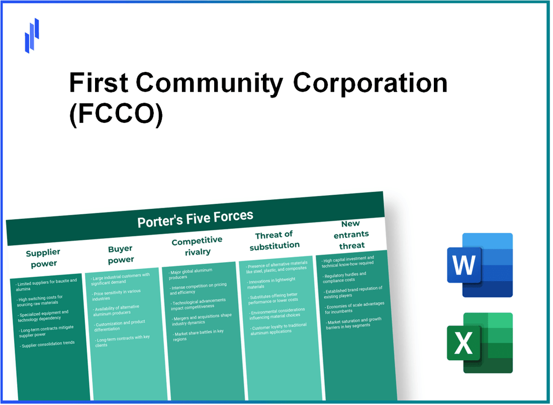 What are the Porter’s Five Forces of First Community Corporation (FCCO)?