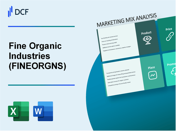 Fine Organic Industries Limited (FINEORG.NS): Marketing Mix Analysis