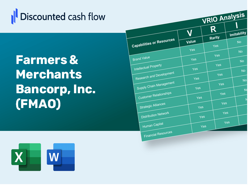 Farmers & Merchants Bancorp, Inc. (FMAO) VRIO Analysis