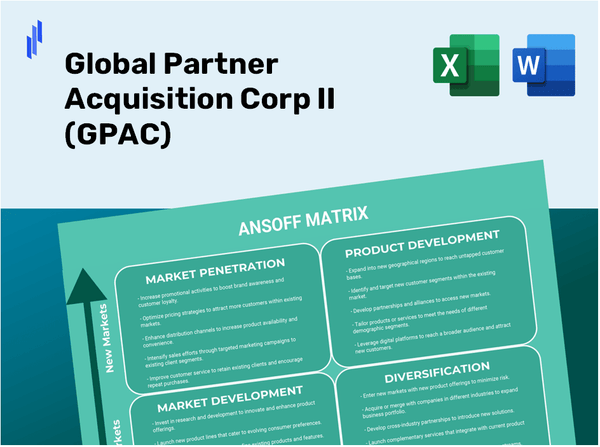 Global Partner Acquisition Corp II (GPAC)Ansoff Matrix